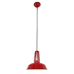 Pendelleuchte EDEN, � 42cm, E27, mit Textilkabel, signalrot