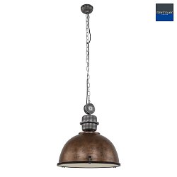 pendant luminaire BIKKEL -  52CM 1 flame, large E27 IP20, brown, pied dimmable