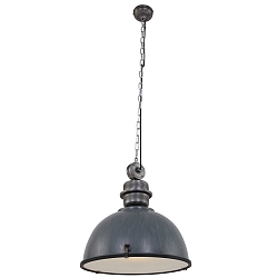 pendant luminaire BIKKEL - � 52CM 1 flame, large E27 IP20, concrete grey dimmable