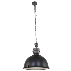 pendant luminaire BIKKEL - � 52CM 1 flame, large E27 IP20, black matt dimmable
