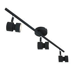 Aufbau-Strahlerleiste NATASJA, 3-flammig, inkl. 3x GU10 LED 7W 2200-2700K 480lm (D2W), dreh- und neigbar, stahl geb�rstet