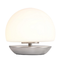 Tischleuchte ANCILLA, � 17cm, inkl. G9 LED 3W 2700K 300lm, mit Touch-Dimmer, buche natur / Opalglas