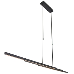 LED Pendelleuchte ZELENA, Up/Down, 80-140cm (ausziehbar), 40W 2200-4000K (CCT) 3200+800lm, mit Touch-Dimmer, schwarz matt