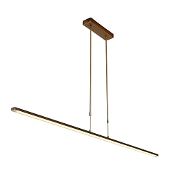 LED Pendelleuchte ZELENA, Up/Down, 155cm, 21+8W 2200-4000K (CCT) 2100+1600lm, CRi >90, mit Touch-Dimmer, bronze geb�rstet