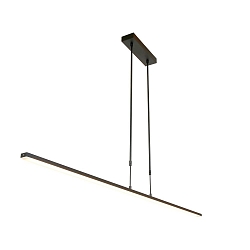 Steinhauer Pendant luminaire ZELENA LED, 3 flames, L:150cm, black