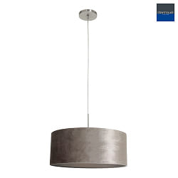 pendant luminaire SPARKLED LIGHT cylindrical, with shade E27 IP20, steel brushed dimmable