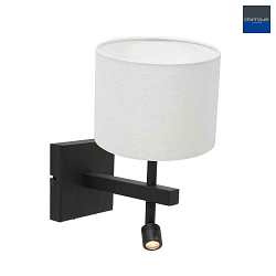 wall luminaire STANG with shade, with LED spot E27 IP20, black matt 