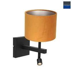 wall luminaire STANG with shade, with LED spot E27 IP20, black matt 