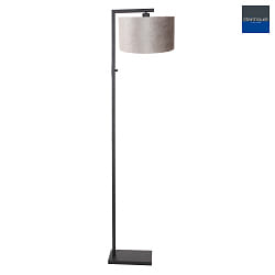 floor lamp STANG down, with switch, with shade, with plug E27 IP20, black matt dimmable
