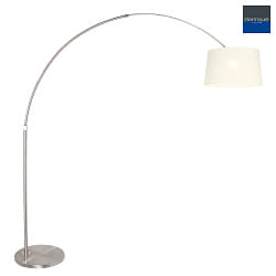 floor lamp SPARKLED LIGHT with switch, with shade, with plug, adjustable, conical E27 IP20, steel brushed 