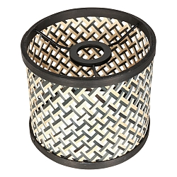 Schirm � x H: 20 x 15cm, Bambus, schwarz