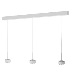 pendant luminaire PUK! PRO 120 MOTION 3 flames IP20, chrome, white matt dimmable