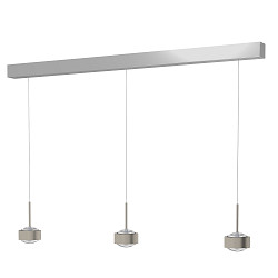 pendant luminaire PUK! PRO 120 MOTION 3 flames IP20, nickel matt dimmable