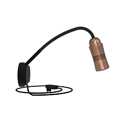 LED Wandleuchte NEO! FLEX HOTEL II (NV), 14W 2700K 1500lm 25-65� (variabel),  mit Kabel, kupfer / schwarz