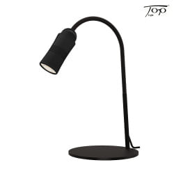 table lamp NEO! TABLE (LV) with flex arm, focusable IP20, black matt dimmable