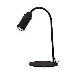 LED Tischleuchte NEO! TABLE (NV), 14W 2700K 25-65� (variabel), CRi 95, mit Flexarm, alu natur / schwarz / rot