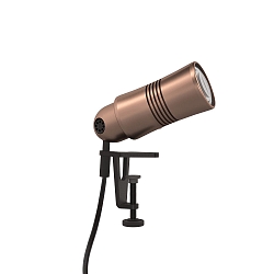 clamp lamp NEO! CLAMP (MV) adjustable, switchable, focusable IP20, copper, black matt 