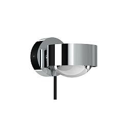 LED Wandleuchte PUK MINI WALL +, � 8cm, Up/Down, 16W 2700K, CRi 90, dimmbar, drehbar, ohne Linse, chrom