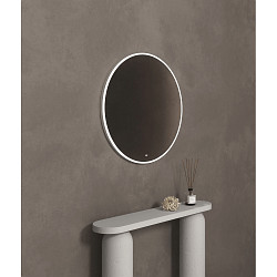 mirror with lighting FRAME CIRCLE IP20, champagner dimmable