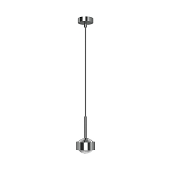 LED Pendelleuchte PUK MINI DROP SOLO, Up/Down, � 8cm, 16W 2700K, CRi 90, ohne Linse, chrom