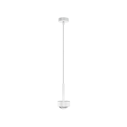 pendant luminaire PUK MINI LONG ONE (COB LED) down, rigid, without lens IP20, white matt dimmable