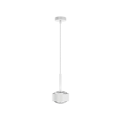 pendant luminaire PUK MAXX DROP SOLO (COB LED) up / down, rigid, without lens IP20, white matt dimmable