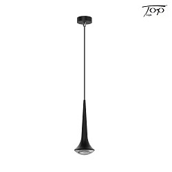 pendant luminaire LOOK AT ME 1 flame, without lens IP20, chrome, black matt dimmable