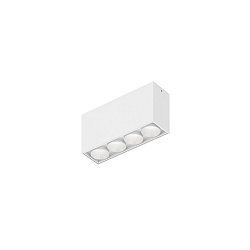 ceiling luminaire LINOO SURFACE 4.0 4 flames, square IP20, white matt, white glossy dimmable