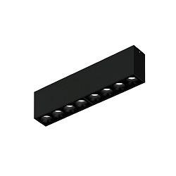 ceiling luminaire LINOO SURFACE 8.0 8 flames, square IP20, black glossy, black matt dimmable