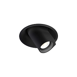 Einbaustrahler BLIEK ROUND CEILING REC 1.0 PAR16 B max. 12W GU10 100-240VAC | BLADE SPRINGS, dreh-/schwenkbar, schwarz matt