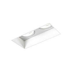 Einbaustrahler STRANGE TRIMLESS 2.0 - PAR16, IP20, eckig, 2x GU10 max. 12W, r�ckversetzt, kardanisch, mattwei�