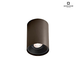 LED Ceiling luminaire SOLID 1.0, 10W 3000K, CRi >90, rotatable/swivelling, dimmable, bronze black