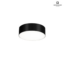LED Wall /Ceiling luminaire ROBY 1.6, IP44,  16.5cm, dimmable, white, 13W 2700K, black