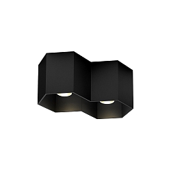 Aufbau-Downlight HEXO 2.0 - PAR16, 2-flammig, 2x GU10 max. 12W, ohne optionales Innencover, mattschwarz