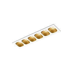 LED Einbaustrahler PIRRO 6.0, 6-flammig, 4.5W, 2700K, CRi >90, dimmbar, wei�-gold