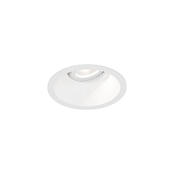 ceiling recessed luminaire DEEP ADJUST PETIT 1.0 with leaf springs, cardanic swivelling IP20, mat, traffic white dimmable