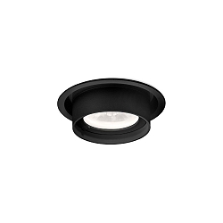 LED Halbeinbau-Strahler RINI SNEAK 1.0, IP44/20, 17V, 6/9W, CRi >90, starr, Clipfedern, 3000K 15�, schwarz