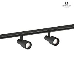 LED 1-phase track spot SARA 1.0, 8W 2700K, dimmable, black