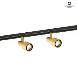 LED 1-phase track spot SARA 1.0, 8W 3000K, dimmable, gold