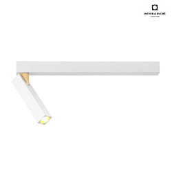 LED Ceiling luminaire MICK 1.0, 1 flame, 33cm, 13W 2700K, CRi >90, dimmable, white gold