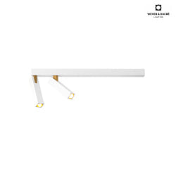 LED Ceiling luminaire MICK 2.0, 2 flames, 45cm, 2x7W 2700K, CRi >90, dimmable, white gold