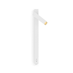 LED Wandstrahler MICK SNOOZE WALL SURF 1.0 LED Leseleuchte 3000K 8W 220-240VAC CRI90 incl. switch on/off, wei� matt, gold