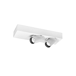 LED Strahler BLIEK PETIT CEILING SURF 2.0 LED, 2-flammig, 2700K W 2x8W 220-240VAC DIM CRI90, dreh-/schwenkbar, wei� matt