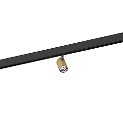 track spot CENO ON STREX 1.0 with adapter IP20, champagner, black matt dimmable
