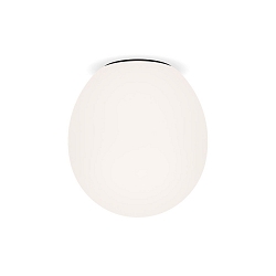 Deckenleuchte DRO 3.0, � 29cm, E27, A60 max. 12W, Aluminium / geblasenes Glas, opalwei� / mattschwarz