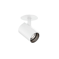 ceiling luminaire CENO 1.0 Dim-To-Warm, with leaf springs, cardanic swivelling, semi flush IP20, mat, traffic white dimmable