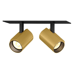 LED Recessed spot CENO 2.0, 2 flames, 2700K, CRi >90, rotatable/swivelling, dimmable, black gold