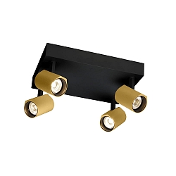 spot CENO CEILING SURF 4.1 IP20, gold, black matt dimmable