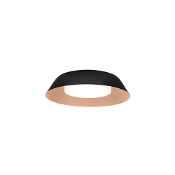 LED Wall /Ceiling luminaire TOWNA 1.0, IP44, � 25.4cm, 3000K, dimmable, black copper