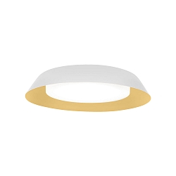 LED Wand-/Deckenleuchte TOWNA 2.0, IP44, � 37.1cm, 3000K, dimmbar, wei�-gold